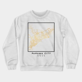 PANAMA CITY STREET MAP ART Crewneck Sweatshirt